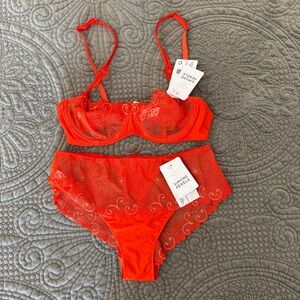 Simone Perele Delice Bra 32C + Panty M Orange